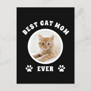 Best Cat Mum Ever Custom Photo Personalised Postcard