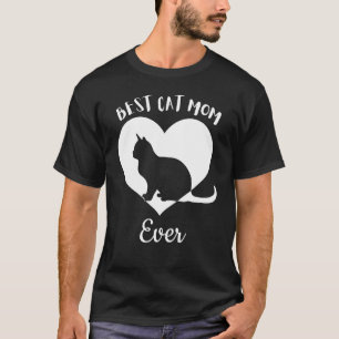 Best Cat Mum Ever Cute Black Cats Vintage White He T-Shirt