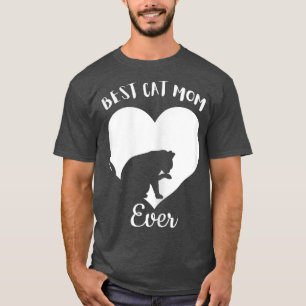 Best Cat Mum Ever Cute Black Cats Vintage White He T-Shirt