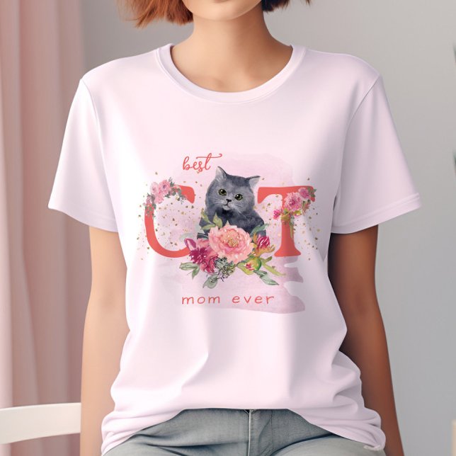Best Cat Mum Ever Cute Kitten Mother Day T-Shirt (Creator Uploaded)