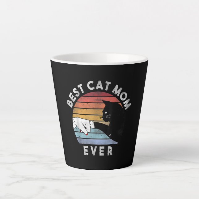 Best Cat Mum Ever | Funny Cat Mum Gift Latte Mug (Front)