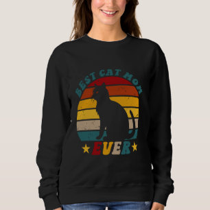 Best Cat Mum Ever Funny Vintage Retro Siamese for Sweatshirt