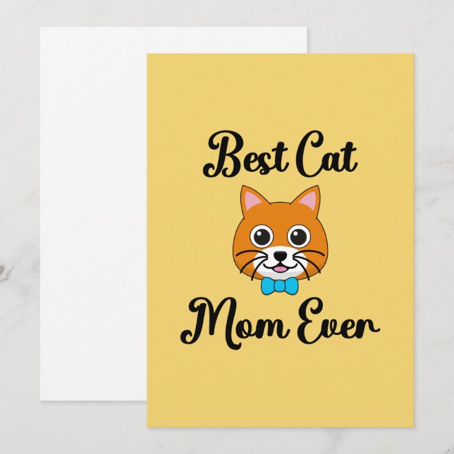 Best Cat Mum Ever Holiday Card (Front/Back)