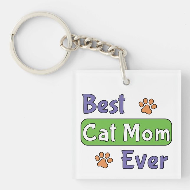 Best Cat Mum Ever Key Ring (Front)