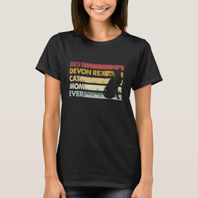 Best Cat Mum Ever Mother Devon Rex Cat T-Shirt (Front)