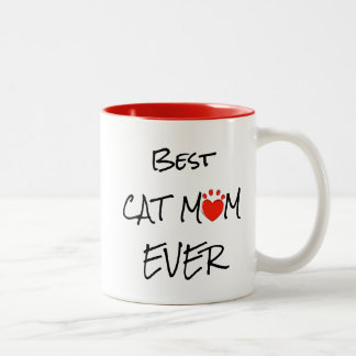 Best Cat Mum Ever Mother's Day Personalised Photo Two-Tone Coffee Mug
