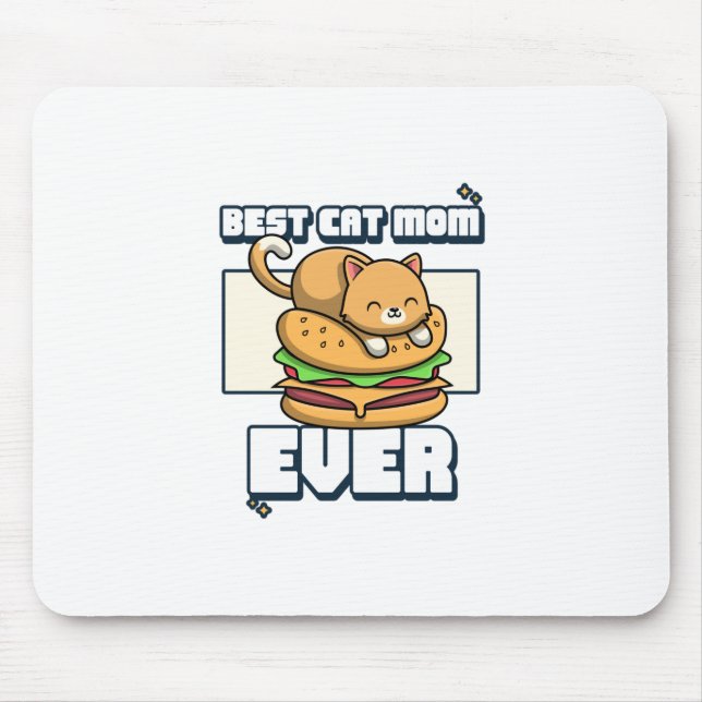 Best Cat Mum Ever Mouse Pad (Front)
