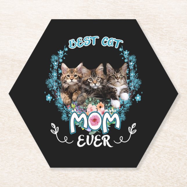 Best Cat Mum Ever     Paper Coaster (Front)
