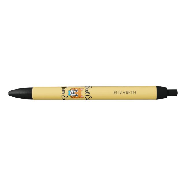 Best Cat Mum Ever Personalise Black Ink Pen (Front)
