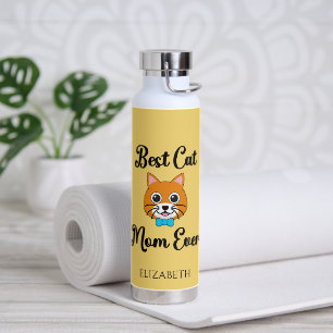 Best Cat Mum Ever Personalise Water Bottle