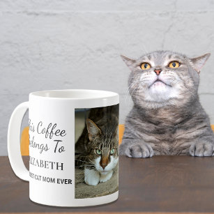 Best Cat Mum Ever Personalised Photo Coffee Mug