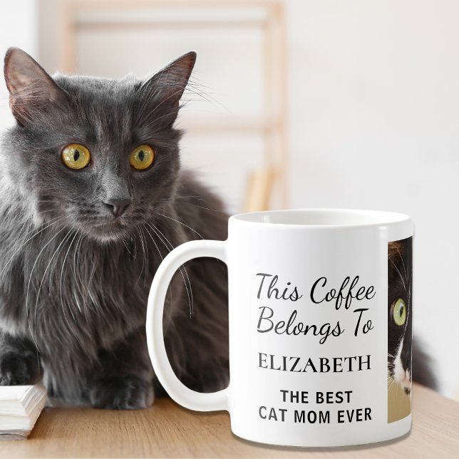 Best Cat Mum Ever Personalised Photo Coffee Mug (Creator Uploaded)