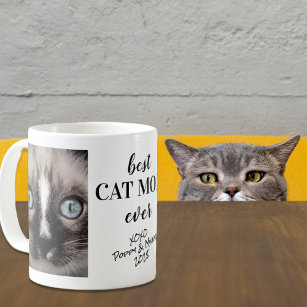 Best Cat Mum Ever Personalised Photos Coffee Mug