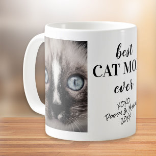 Best Cat Mum Ever Personalised Photos Coffee Mug