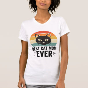 Best Cat Mum Ever Retro Cat Face Vintage Design_1 T-Shirt