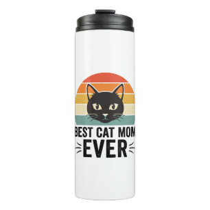Best Cat Mum Ever Retro Cat Face Vintage Design_1 Thermal Tumbler