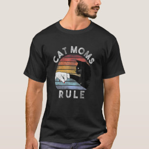 Best Cat Mum Ever Retro Cat Mum Cat Moms Rule T-Shirt