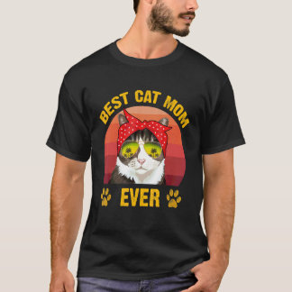 Best Cat Mum Ever  Retro Cat Mum  Mother's Day Cat T-Shirt