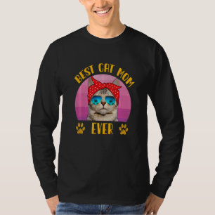 Best Cat Mum Ever Retro Cat Mum Mother's Day Cat T-Shirt