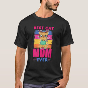 Best Cat Mum Ever Retro Style Kitty S T-Shirt