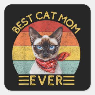 Best Cat Mum Ever Square Sticker
