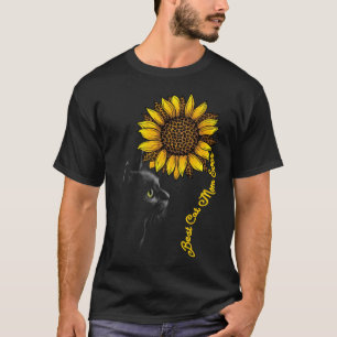 Best Cat Mum Ever Sunflower Leopard Black Cat Mot T-Shirt