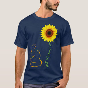 Best Cat Mum Ever Sunflower Mothers Day for Cat Lo T-Shirt