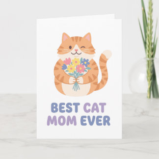 Best Cat Mum Ever Tabby Cat Graphic Card