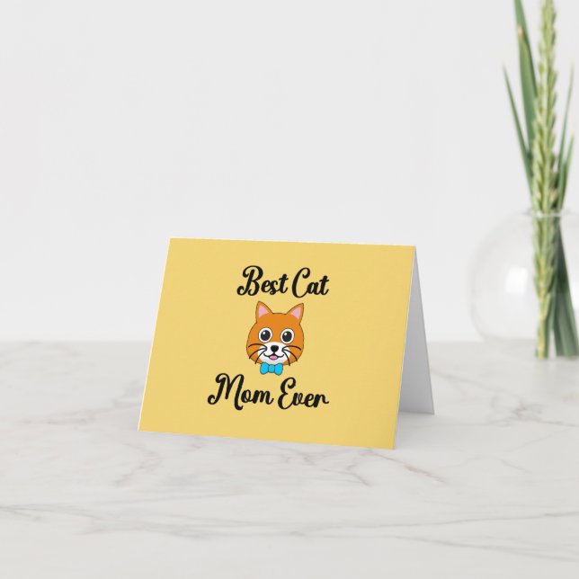 Best Cat Mum Ever Thank You Card (Front)