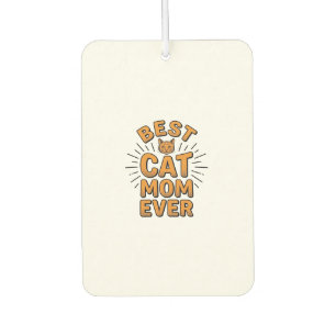Best Cat Mum Ever Vintage Engraving Design_1 Car Air Freshener