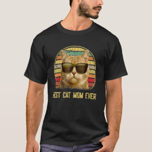 Best Cat Mum Ever Vintage Funny Cat Mummy Mother's T-Shirt