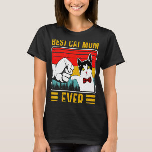 Best Cat Mum Ever Vintage Kitten Cat Mum Grandma M T-Shirt
