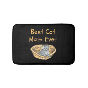 Best Cat Mum Ever Women Cat Lovers Moms Mothers Bath Mat
