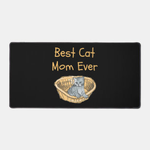 Best Cat Mum Ever Women Cat Lovers Moms Mothers Desk Mat