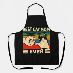 Best Cat Mum Ever Women Vintage Bump Fit Apron