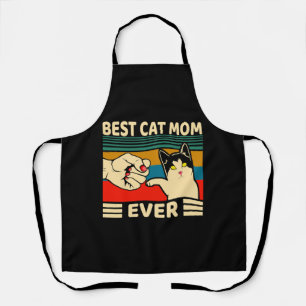 Best Cat Mum Ever Women Vintage Bump Fit Apron