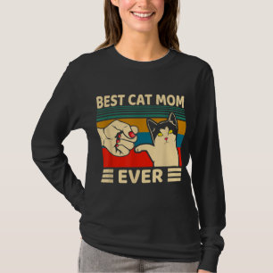 Best Cat Mum Ever Women Vintage Bump Fit Mothers D T-Shirt