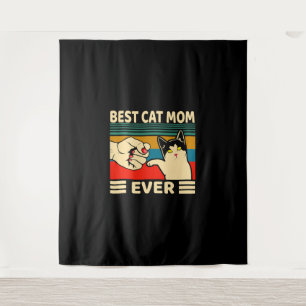 Best Cat Mum Ever Women Vintage Bump Fit Tapestry