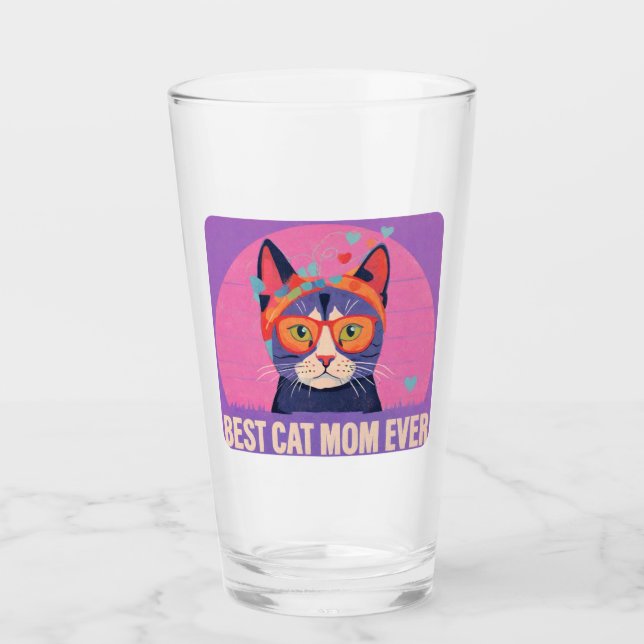 Best Cat Mum Glass (Front)