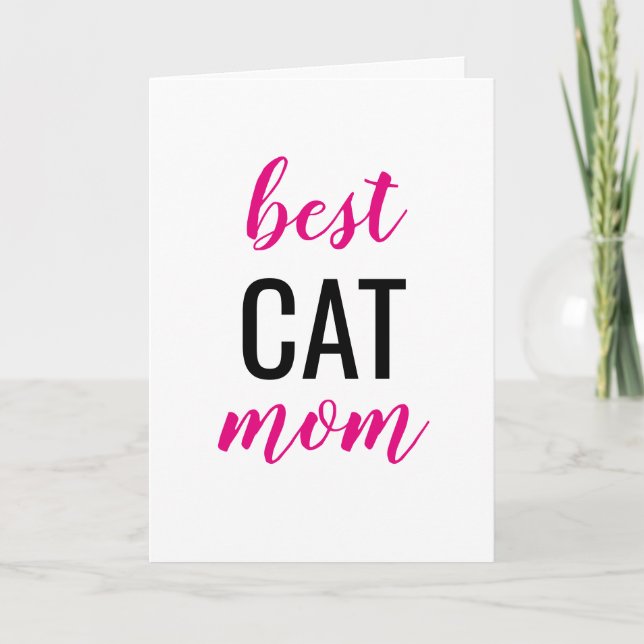Best Cat Mum Mother's Day Card (Front)