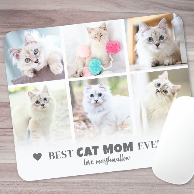 Best Cat Mum Pet Photo Mouse Pad (Best Cat Mom Pet Photo Mouse Pad)