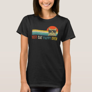Best Cat Pappy Ever Vintage Retro Cat Dad Cat Fath T-Shirt