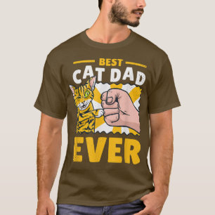 Best Cat Paw Fist Dad Father's Day Cat T-Shirt