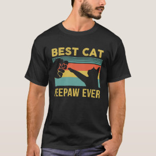Best Cat Peepaw Ever Vintage Cats Happy Father's D T-Shirt