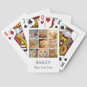 Best Cat Photo Collage Personalised Playing Cards