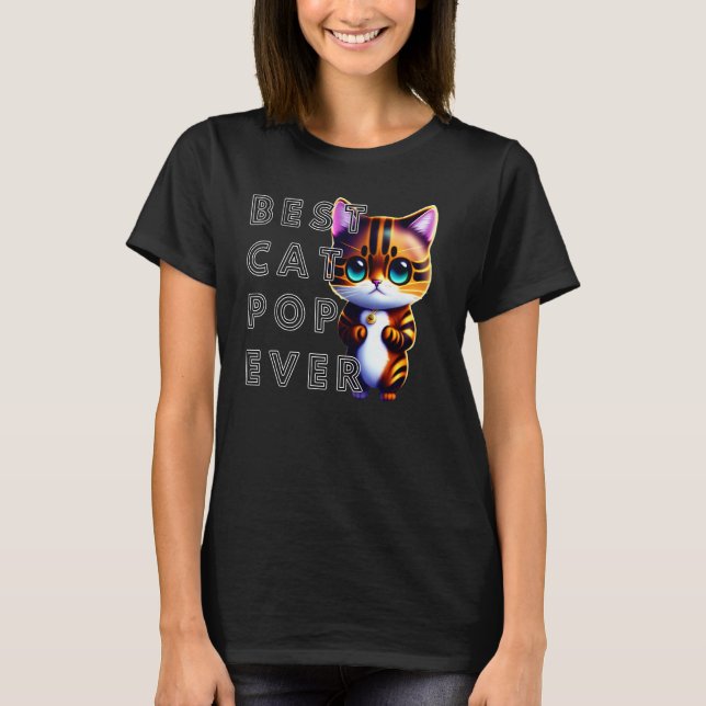 Best Cat Pop Cute Kitten T-Shirt (Front)