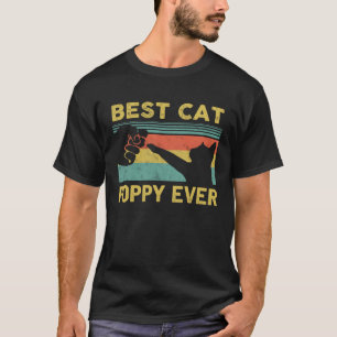 Best Cat Poppy Ever Vintage Cats Happy Father's Da T-Shirt