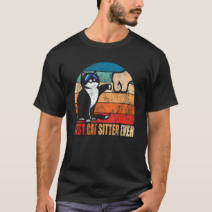 Best Cat Sitter Ever Funny Fist Bump T-Shirt