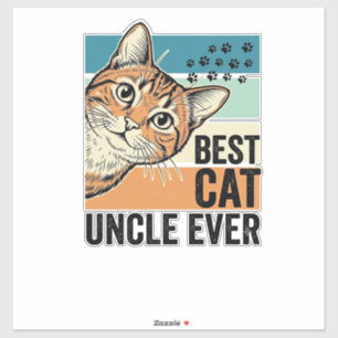Best Cat Uncle Ever Vintage Cat Lover Design_1