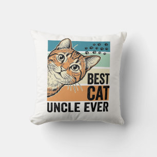 Best Cat Uncle Ever Vintage Cat Lover Design_1 Cushion